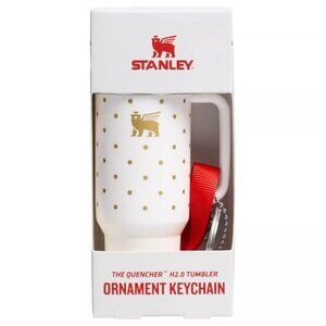 Stanley Water Bottle Keychain Christmas Tree Ornament Frost Polka Dots 2025